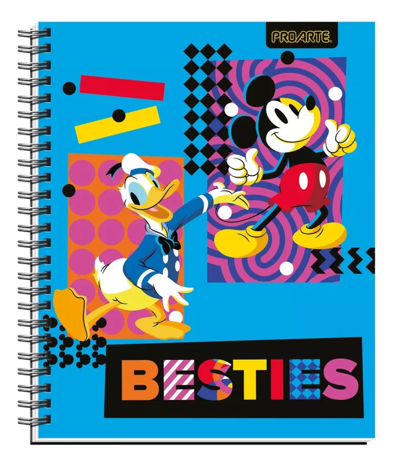 Cuaderno PROARTE Universitario 100 Hojas ted/ed 7 mm. Liso MICKEY Niño - Imagen 4