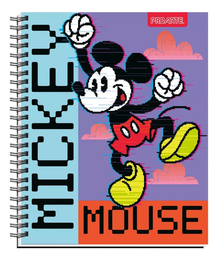 Cuaderno PROARTE Universitario 100 Hojas ted/ed 7 mm. Liso MICKEY Niño