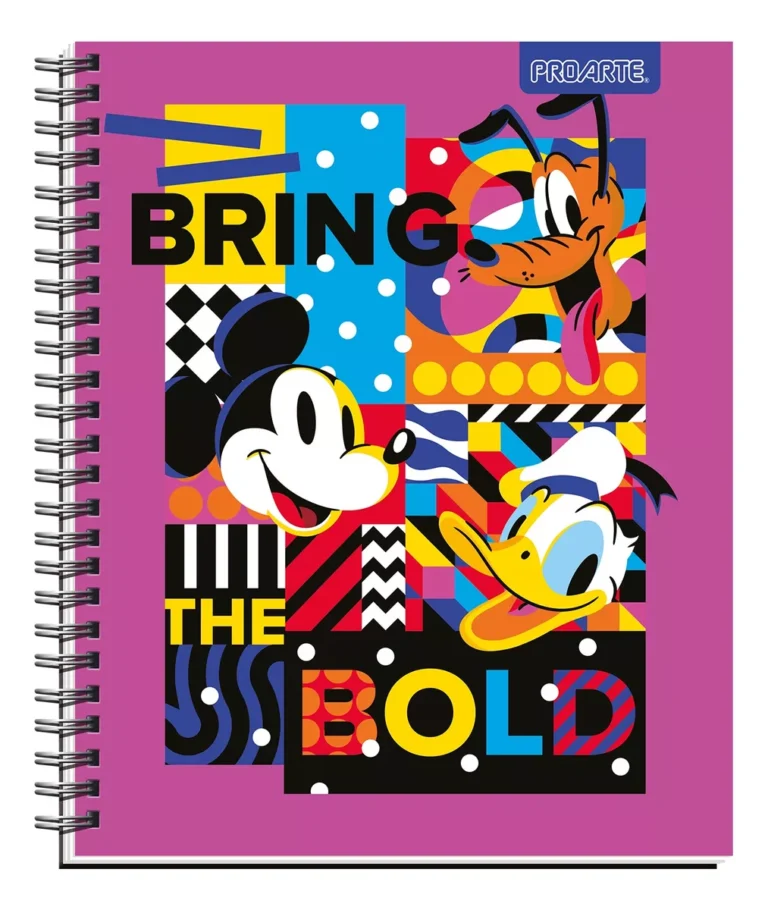 Cuaderno PROARTE Universitario 100 Hojas ted/ed 7 mm. Liso MICKEY Niño - Imagen 3