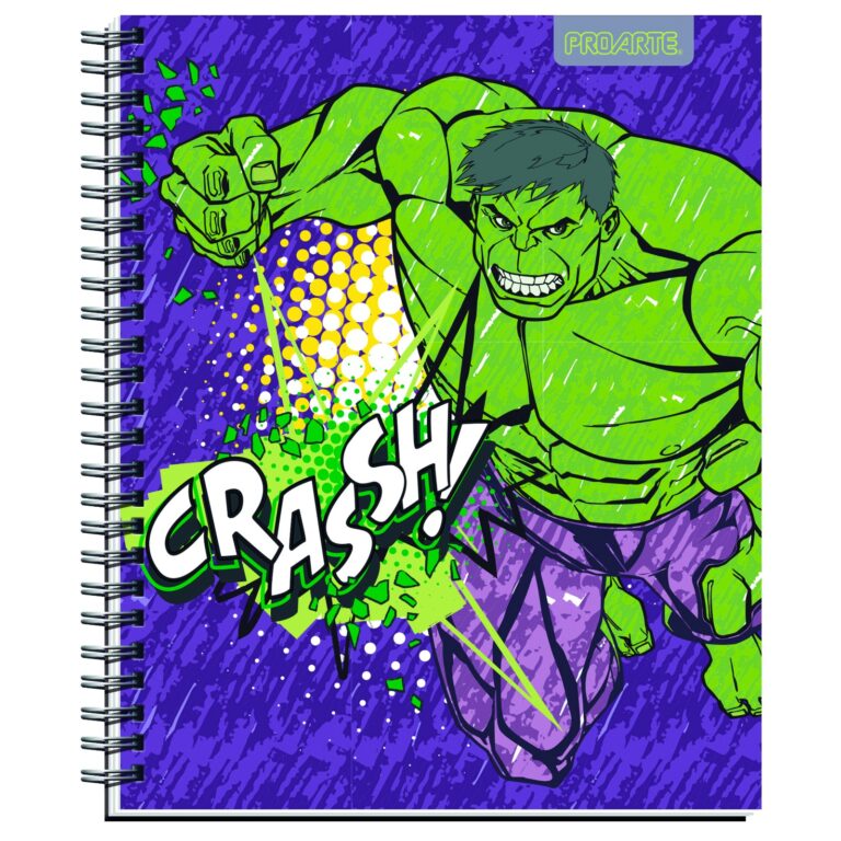 Cuaderno PROARTE Universitario 100 Hojas ted/ed 7 mm. Liso SUPER HERORES MARVEL